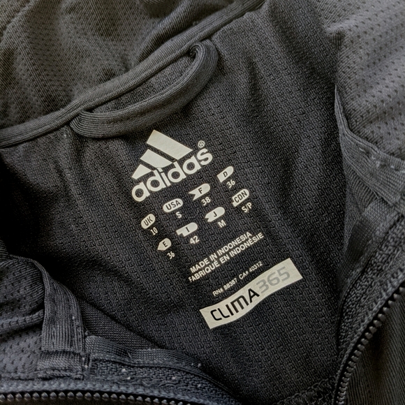 ADIDAS Jersey Track Jacket, Charcoal/Blue, S - Picture 5 of 5